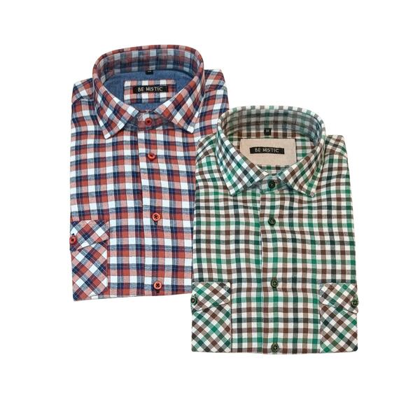 CAMICIA DA UOMO IN COTONE BE MISTIC DENIM E CORTINA