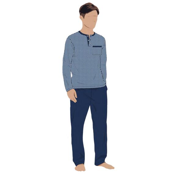 MEN'S SERAFINO PAJAMAS IN COTTON JERSEY BIP BIP 3795 (4-7)