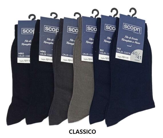 Men's short sock in Scottish thread Discover Prisco Boeing