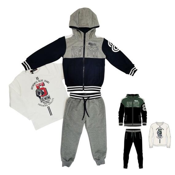 JUNIOR THREE-PIECES JUMPSUIT WITH LONG SLEEVES AND HOOD BOYZONE BB-37839