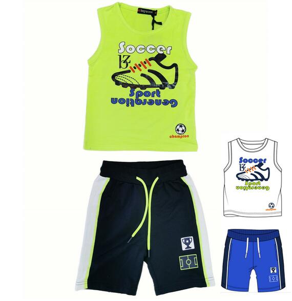 ENSEMBLE ENFANT DÉBARDEUR ET BERMUDA BOYZONE BB-37781 3-7 ANS