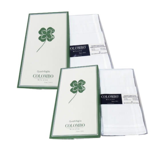Fazzoletto in cotone uomo Colombo Quadrifoglio 