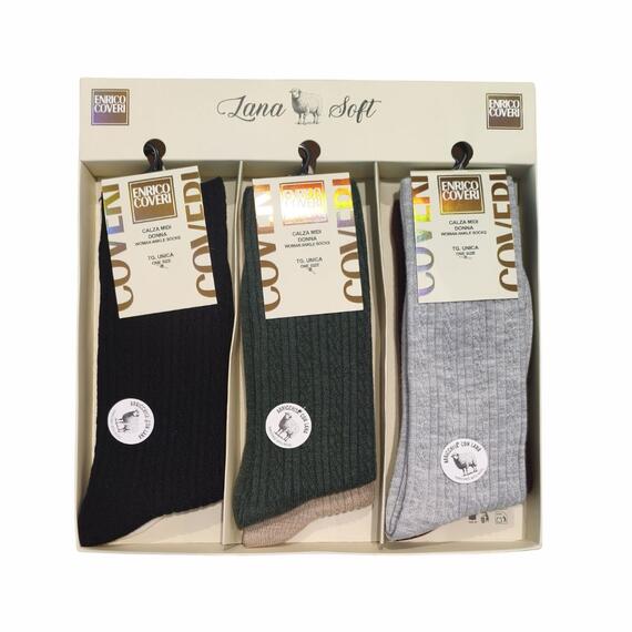 Calza midi donna in misto lana Coveri Lanasoft