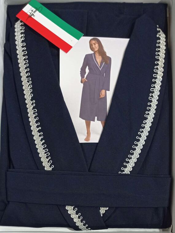 Giusy Mode Creta women's cotton jersey dressing gown