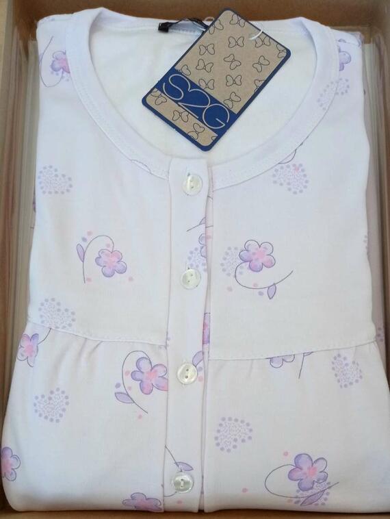 Женская ночная рубашка CALIBRATED из теплого хлопка Stella Due Gi D8720