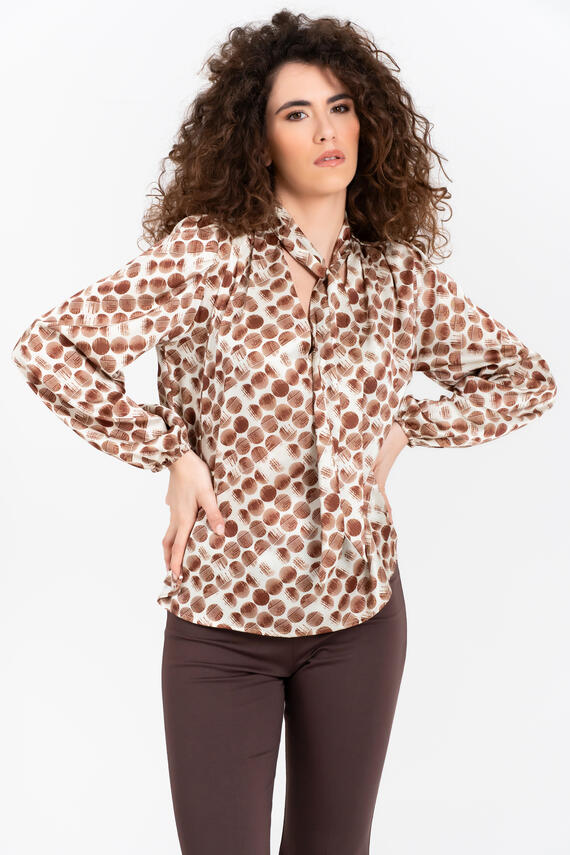 FIORENZA AMADORI C6152F24 CHEMISE MOTIF À POIS