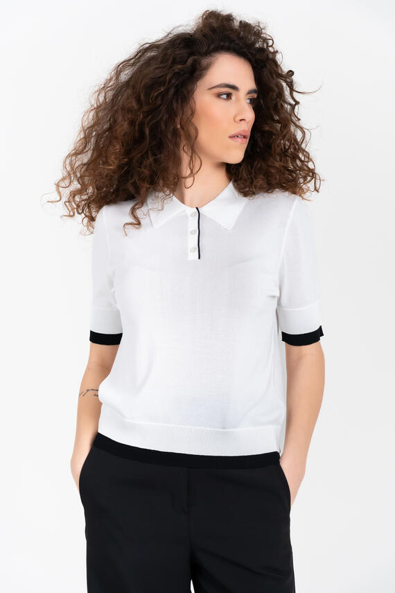 POLO BICOLORE IN VISCOSA FIORENZA AMADORI 6280