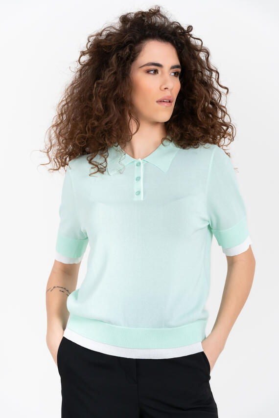 POLO BICOLORE IN VISCOSA FIORENZA AMADORI 6280