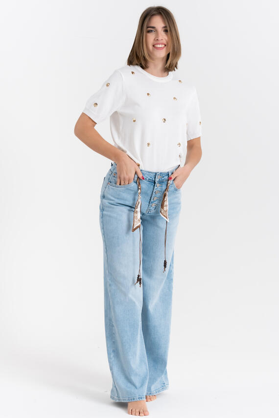JEANS WIDE LEG CON CINTURA FIORENZA AMADORI WH3560
&nbsp;