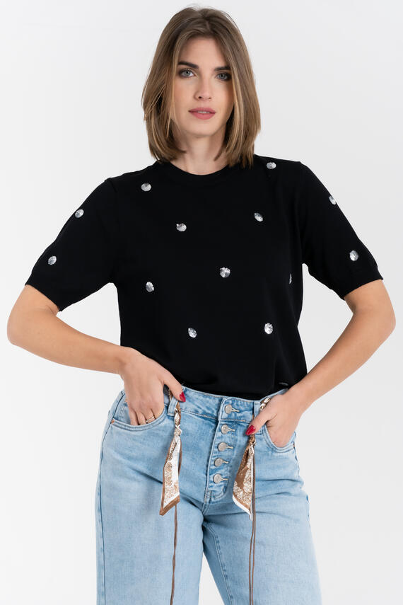 MAGLIA POIS IN PAILLETTES FIORENZA AMADORI 57758
&nbsp;