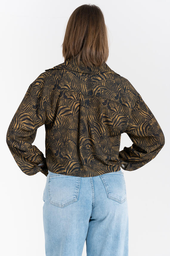 CAMICIA CROP ANIMALIER FIORENZA AMADORI FM261256
&nbsp;