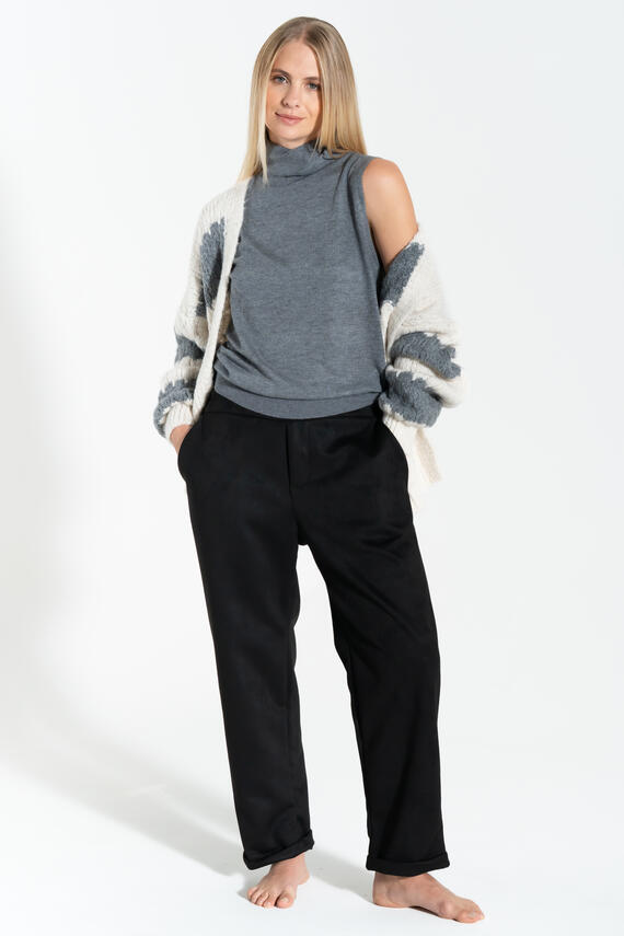 MAGLIA DONNA COLLO ALTO VISCOSA E LANA MERINO FIORENZA AMADORI 6211
 