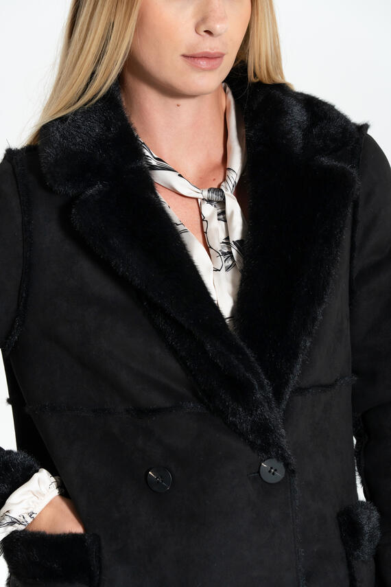 CAPPOTTO LUNGO DONNA SCAMOSCIATO FIORENZA AMADORI HW114
 