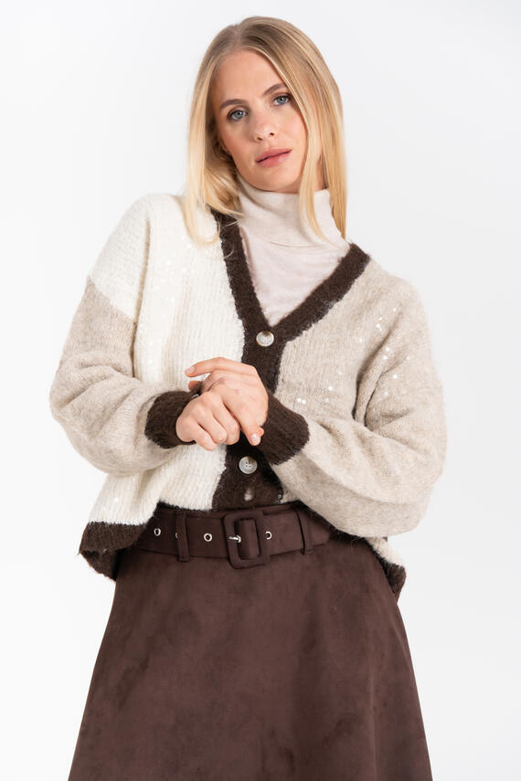 FIORENZA AMADORI V5018 WOMEN'S SEQUINED CARDIGAN