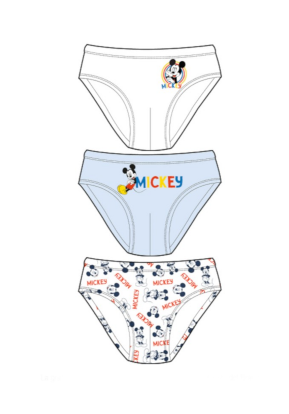 SET OF 3 CHILDREN'S BRIEFS DY82G7401 MICKEY MOUSE