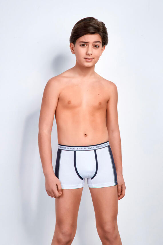 Boxer ragazzo in cotone elasticizzato Enrico Coveri EB4003