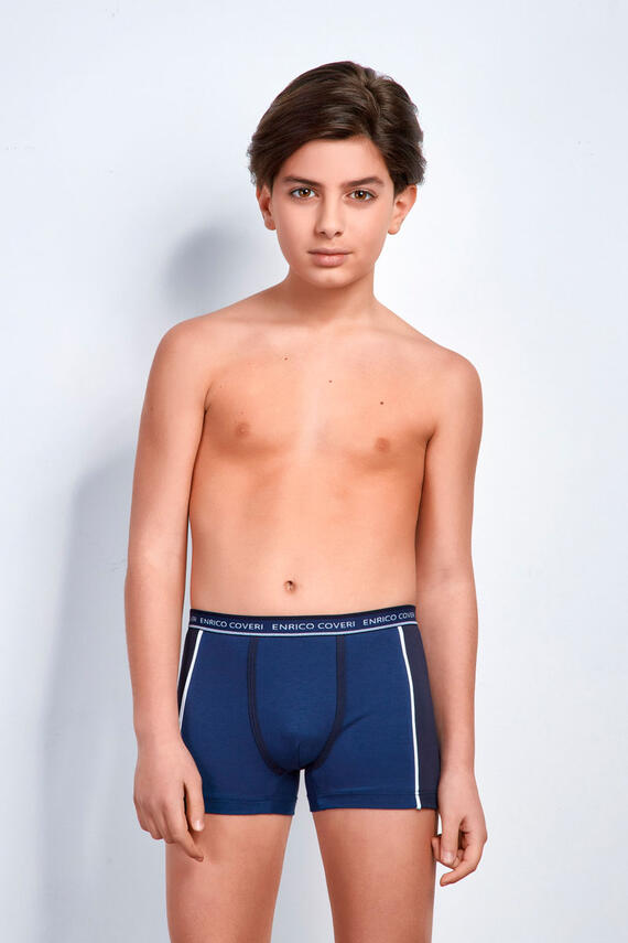 Boxer ragazzo in cotone elasticizzato Enrico Coveri EB4003