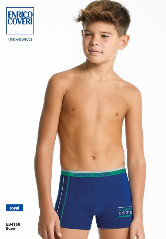 Boxer ragazzo in cotone elasticizzato Enrico Coveri EB4168