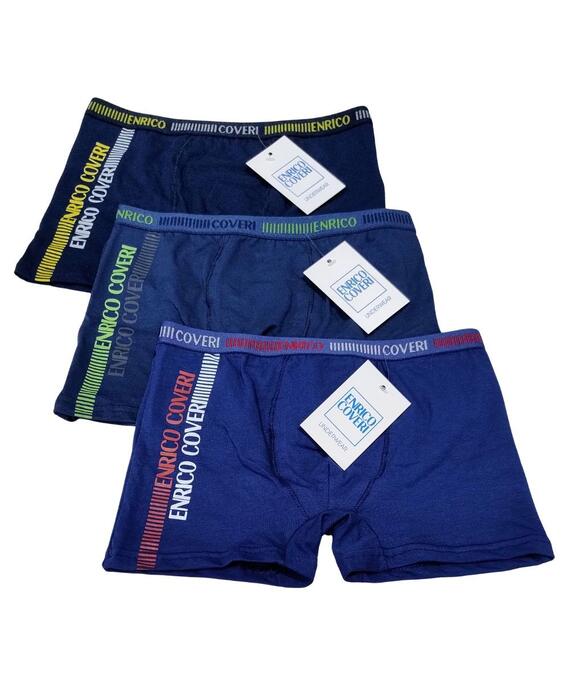Boxer ragazzo in cotone elasticizzato Enrico Coveri EB4181