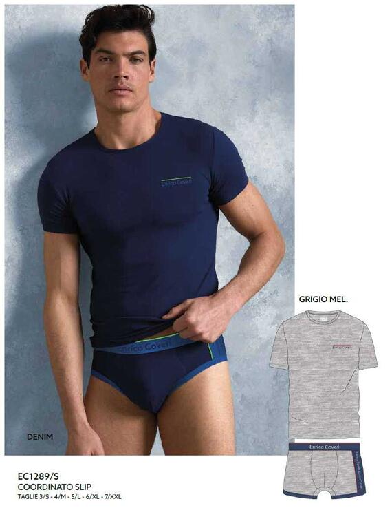 Completo uomo con t-shirt e slip Enrico Coveri EC1289S