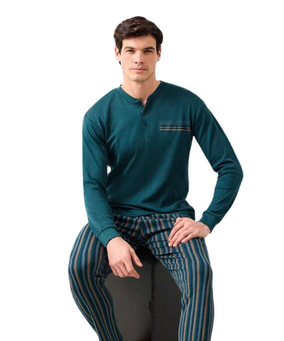 Pigiama uomo in jersey di cotone caldo Enrico Coveri EP2194
