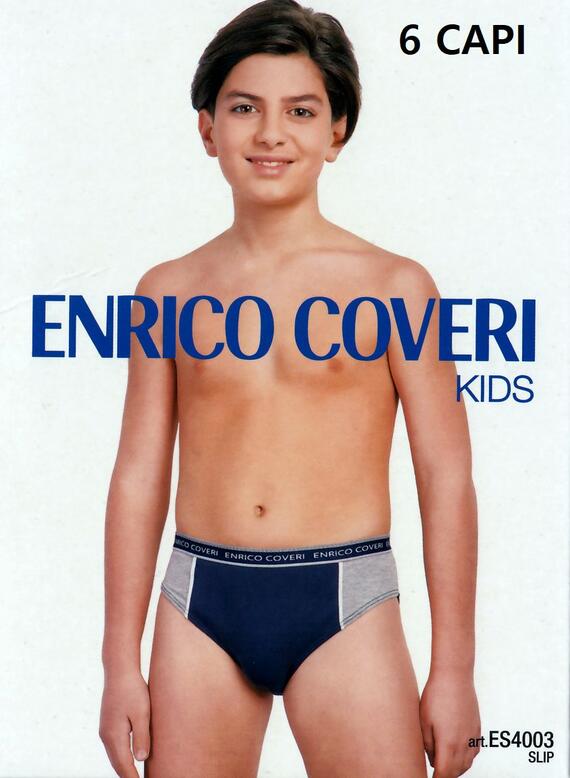 Slip ragazzo in cotone elasticizzato Enrico Coveri ES4003