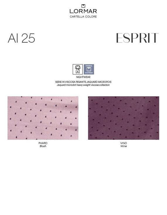 Lormar Esprit ESP633838 – Nachthemd aus schwerer Viskose mit Mini-Punkten