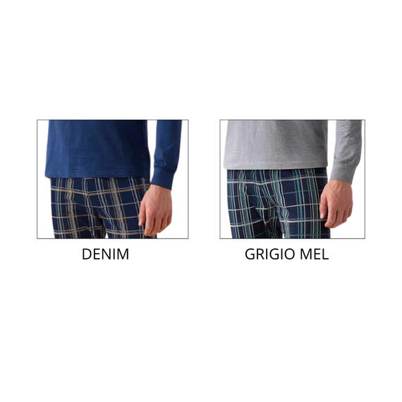 Enrico Coveri EP1214 Men's Seraph Pajamas in Cotton Jersey