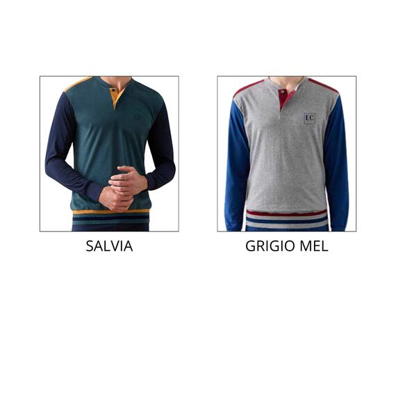 Enrico Coveri EP1224 Men's Seraph Pajamas in Cotton Jersey