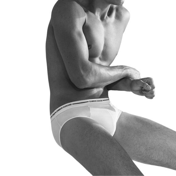 SLIP HOMME EN COTON STRETCH AVEC COUVERTURE ÉLASTIQUE EXTÉRIEURE ES1000