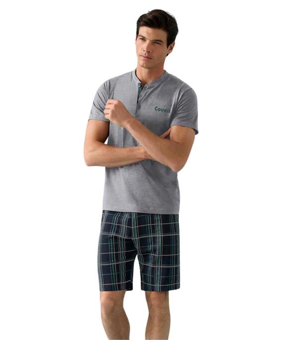 Pigiama uomo corto in jersey di cotone Enrico Coveri EP1228