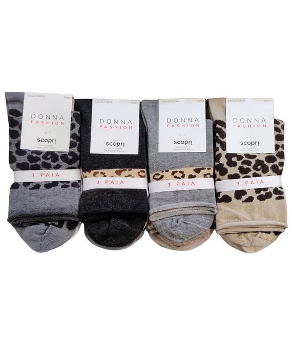 Calzino donna smollato in caldo cotone Scopri Prisco Fit TRI-PACK