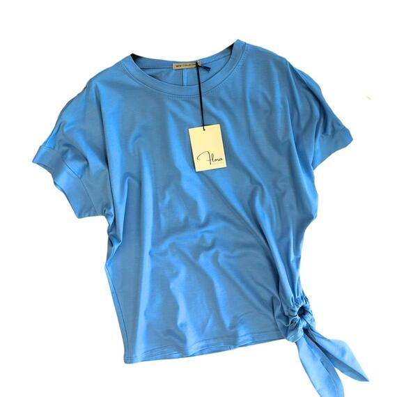 MAGLIA DONNA MANICA CORTA NODO FLORA FL3021