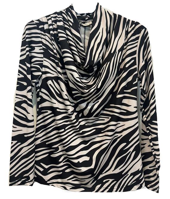 MAGLIA DONNA DRAPPO MANICA LUNGA ANIMALIER FLORA 3968/F 