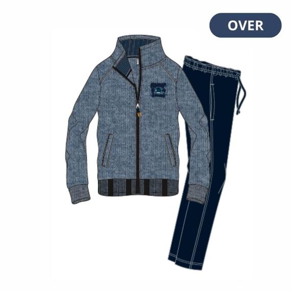 Tuta uomo over fullzip in felpa F.lli Campagnolo 8q78598 56-64