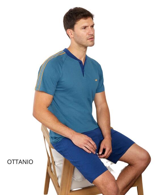 Il Granchio GP1157 Мужская короткая пижама из хлопкового джерси