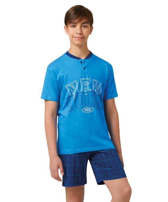 Pigiama corto da ragazzo in jersey di cotone Il Granchietto GP4156