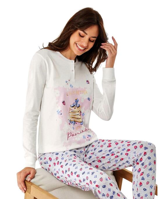 Pigiama donna in jersey di cotone Il Granchio Lady GP5119
