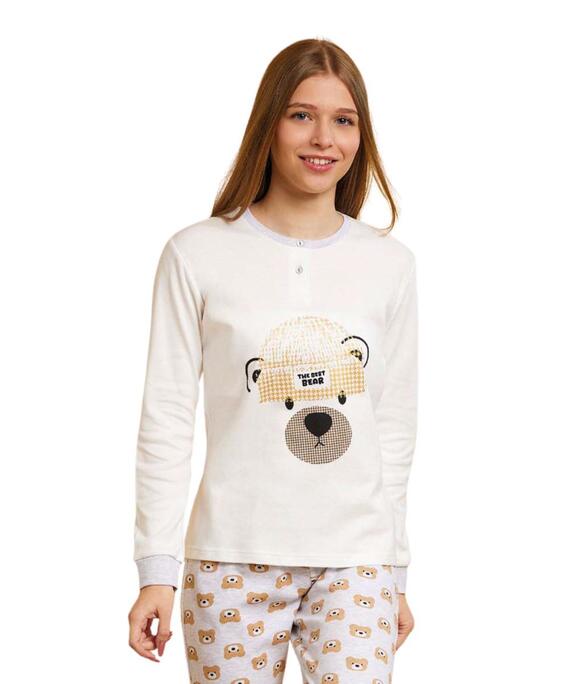 Pigiama da ragazza in CALDO cotone Il Granchietto GP7116