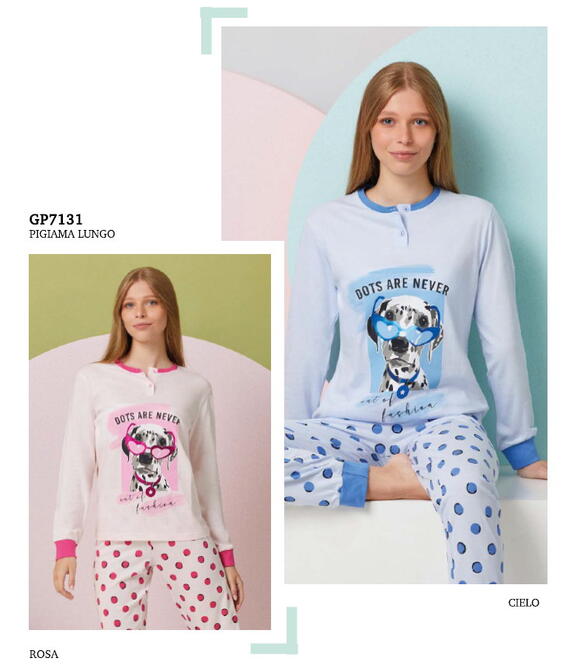 Pigiama da ragazza in jersey di cotone Il Granchietto GP7131