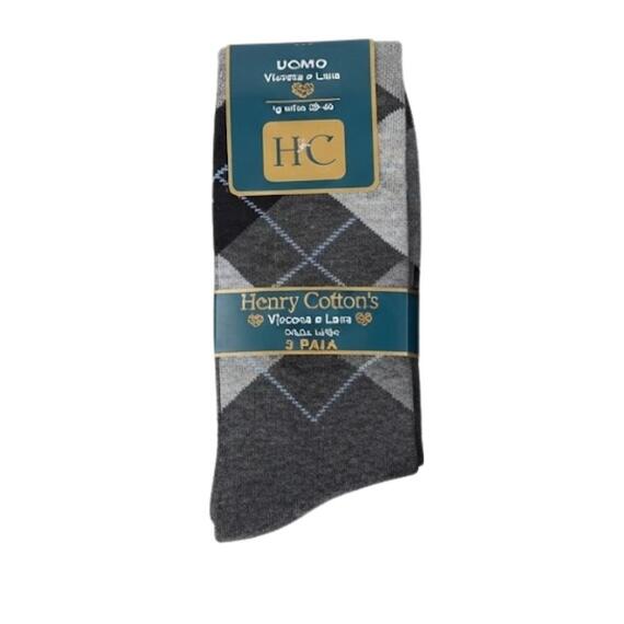 Calzino lungo uomo lana e viscosa Henry Cotton's HV113 (3 paia)
&nbsp;