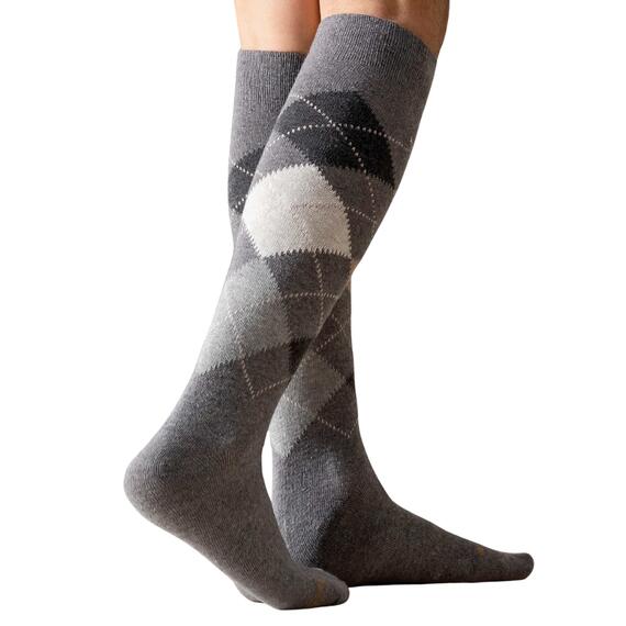 Calza da uomo lunga in cashmere e lana Henry Cotton's HC36714 rombi