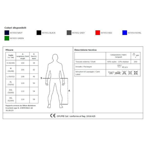 Pantalon stretch JRC Brennero taille M pour homme