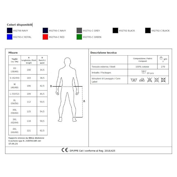 Pantalon multipoches Vigo Man JRC