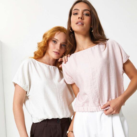 JADEA 4927 SWETER DAMSKI Z WISKOZY I LNU