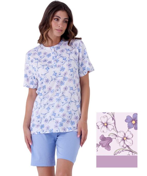 Pigiama donna a manica corta in cotone Karelpiu' KE0018