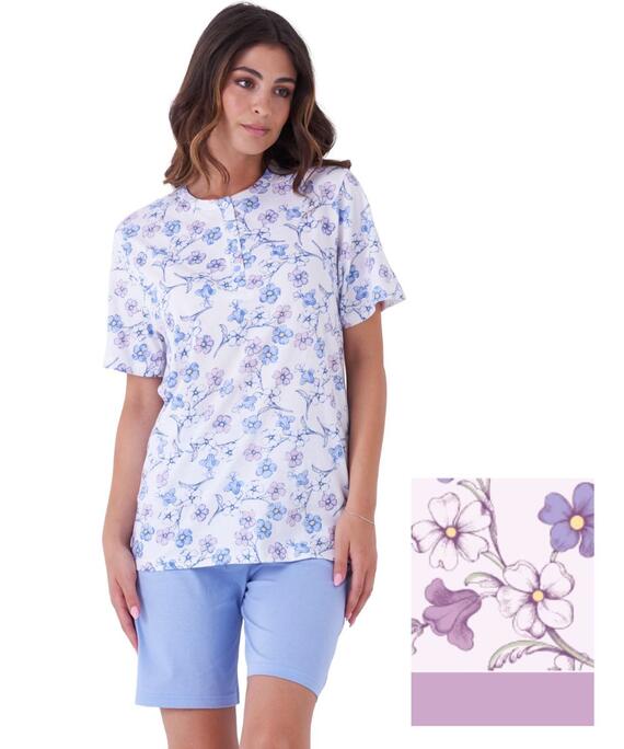 Pigiama donna calibrato a manica corta in jersey cotone Karelpiu' KE0053