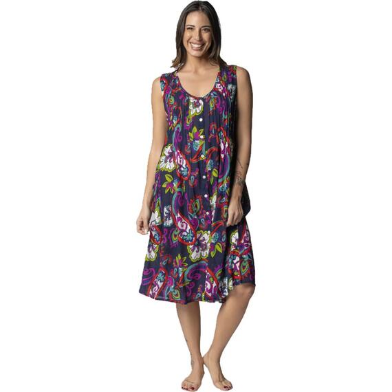 ROBE FEMME EN VISCOSE AVEC ÉPAULES LARGES ET BOUTONS MARILA KF392