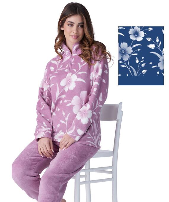 Pigiama donna in caldo pile coral Karelpiu' KF9209