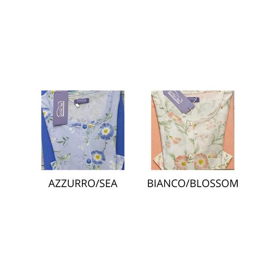 LINCLALOR 75371 COTTON JERSEY LONG-SLEEVED OPEN PAJAMAS